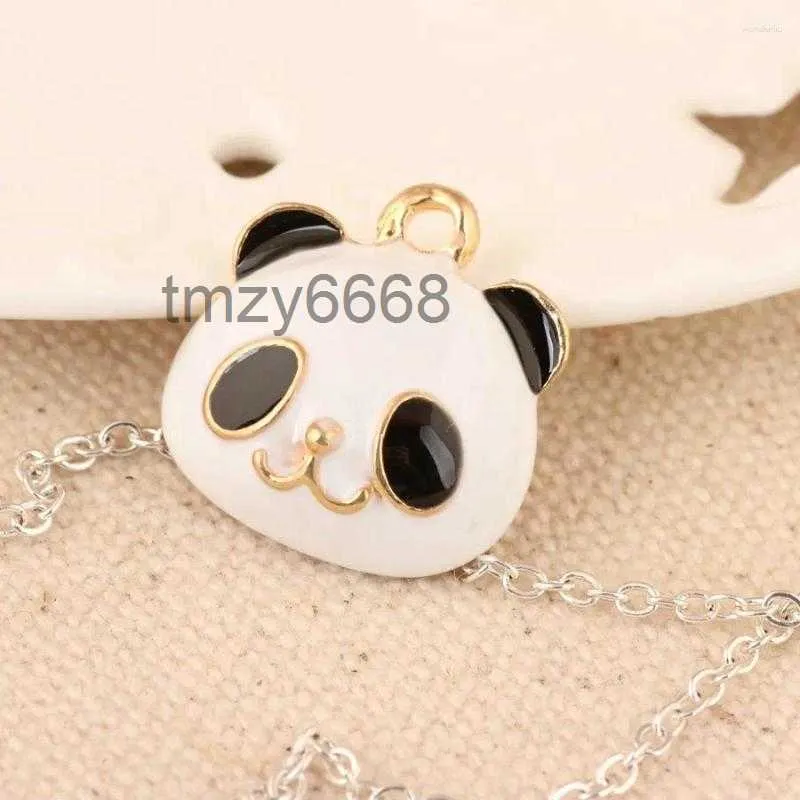 Pendant Necklaces 50pcs 18 18mm Animal Panda Jewelry Charms Enamel Diy Bracelet Necklace Phone Chain Keyring Pendants QXM2