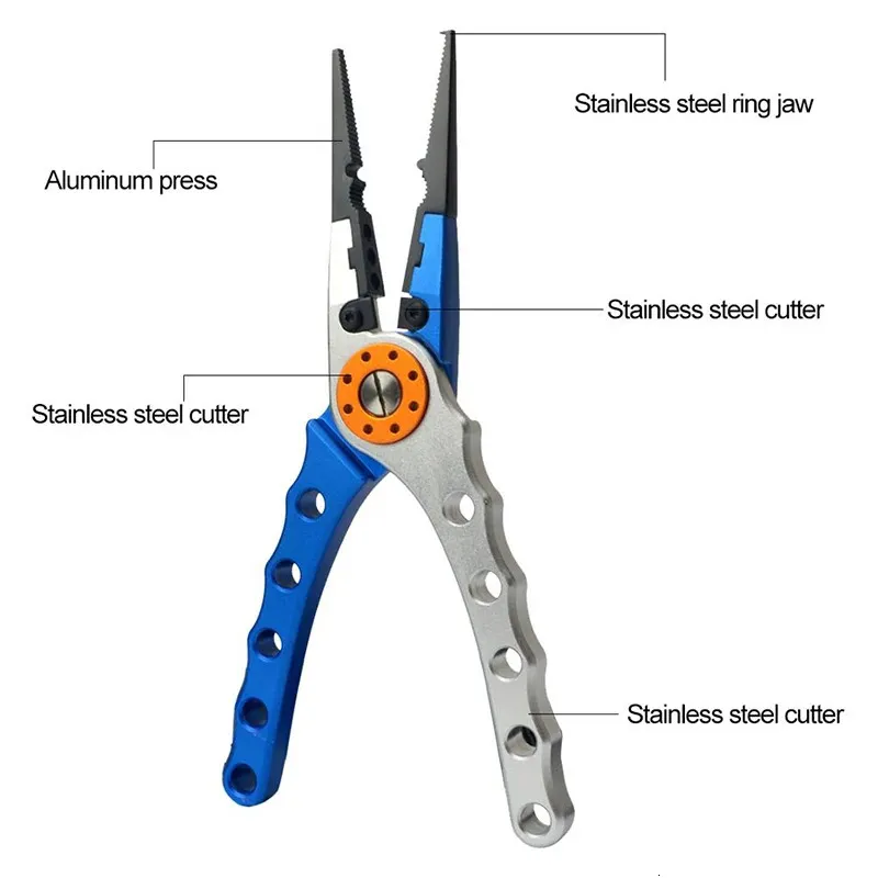 Fishing Pliers Tools Line Cutter Multifunctional Knot Aluminum