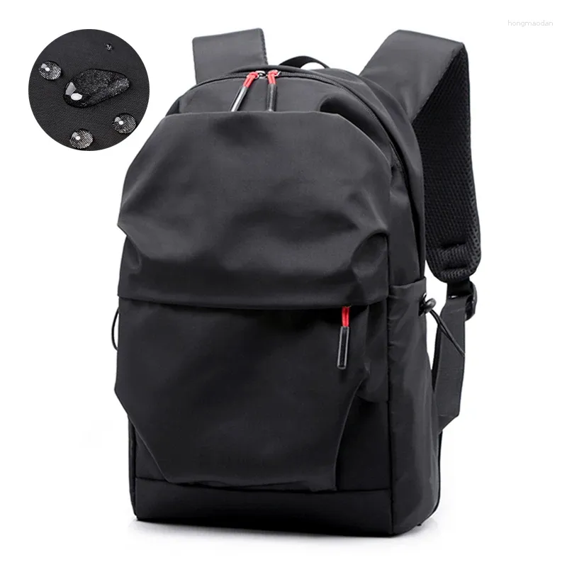 Storage Bags Multifunction Waterproof Backpack Men Luxury Student School Notebook Backpacks Casual Pleated 15.6 Inch Laptop Bag For