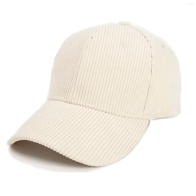 Ball Caps Männlich Weiblich Neutral Sommer Solide Baseball Cord Hut Visiere Kappe Mit Pom