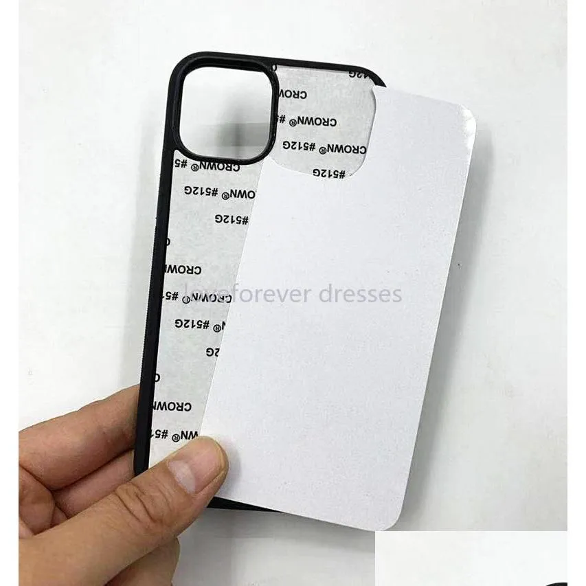 DHS 2D Sublimation Plastique Dur DIY Designer Téléphone Cas PC Sublimation Blank Back Er pour IP 12 11 XS Max Note20 FY3003 Drop Livraison Dhklq