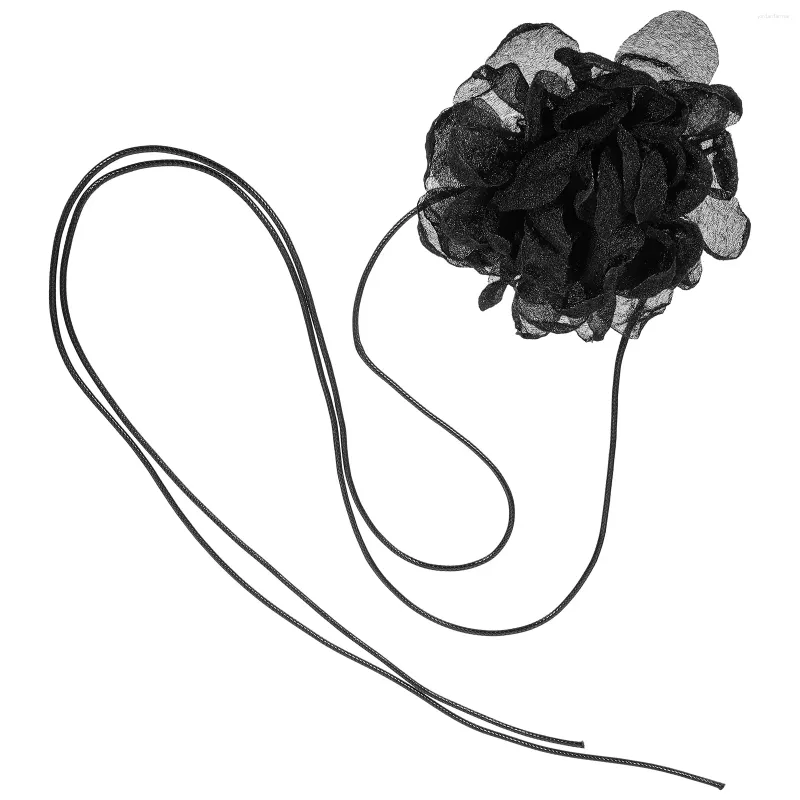 Ожерелья с подвесками в стиле ретро, черное вечернее ожерелье, ремешок на талию, цепочка, аксессуары для фотосъемки, регулируемая ткань для вечеринок