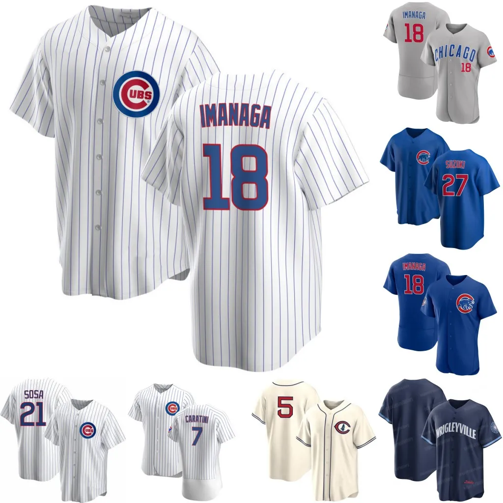 Shota Imanaga Cubs Jersey Dansby Swanson Jersey Cody Bellinger Ian Happ Seiya Suzuki Nico Hoerner Marcus Sammy Sosa Nico Hoerner Yan Gomes