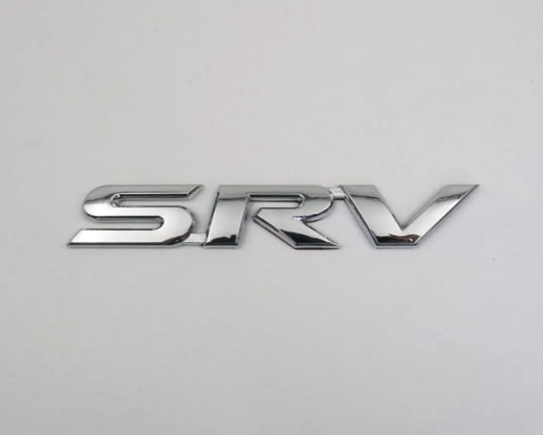 För SRV Emblem 3D Letter Chrome Silver Car Badge Logo Sticker3677917