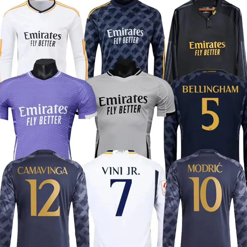 24 25 Real Madrids BELLINGHAM voetbalshirt met lange mouwen 2023 2024 MODRIC ALABA VINI JR shirt RODRYGO VALVERDE KROOS TCHOUAMENI ARDA GULER Voetbaluniform voor heren 30