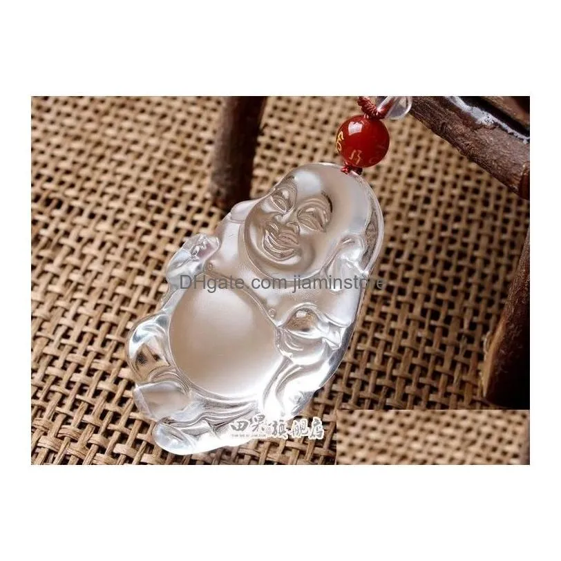 Pendant Necklaces And Nephrite Jade Buddha Pendant. Sakyamuni Carved Clear L0030 Drop Delivery Jewelry Pendants Dhpkn