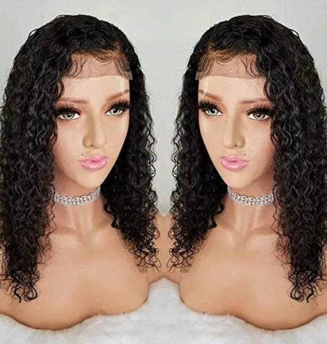 360 perucas frontais do laço onda de água encaracolado hd filme fino peruca de cabelo humano suíço para mulheres negras com cabelos do bebê 150 densidade natural colo3531321