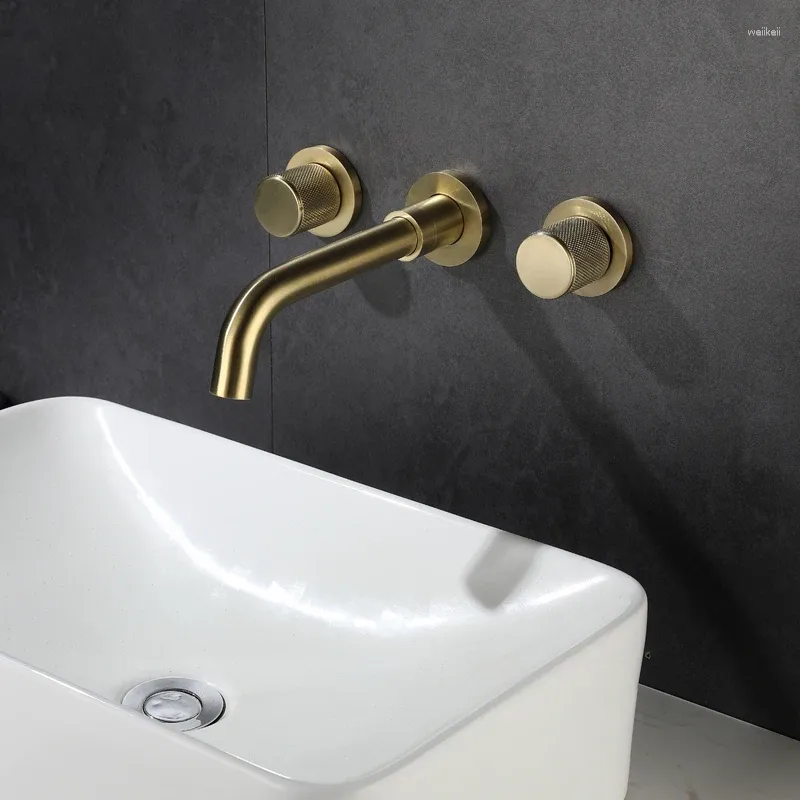 Badrumsvaskar Aucets Azos Wall Mount Faucet Luxury Vanity 2 Handle Vessel Toalett Basin Mixing