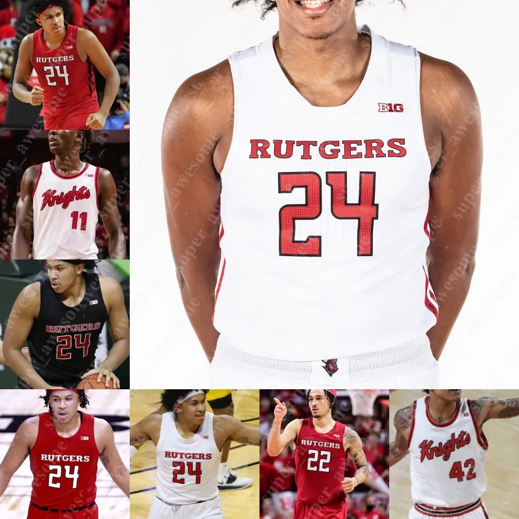 Rutgers Scarlet Knights Basketball Trikot Cam Spencer Aundre Hyatt Clifford Omoruyi Mawot Mag Derek Simpson Paul Mulcahy Dean Reiber Antwone Woolfolk Jalen Miller