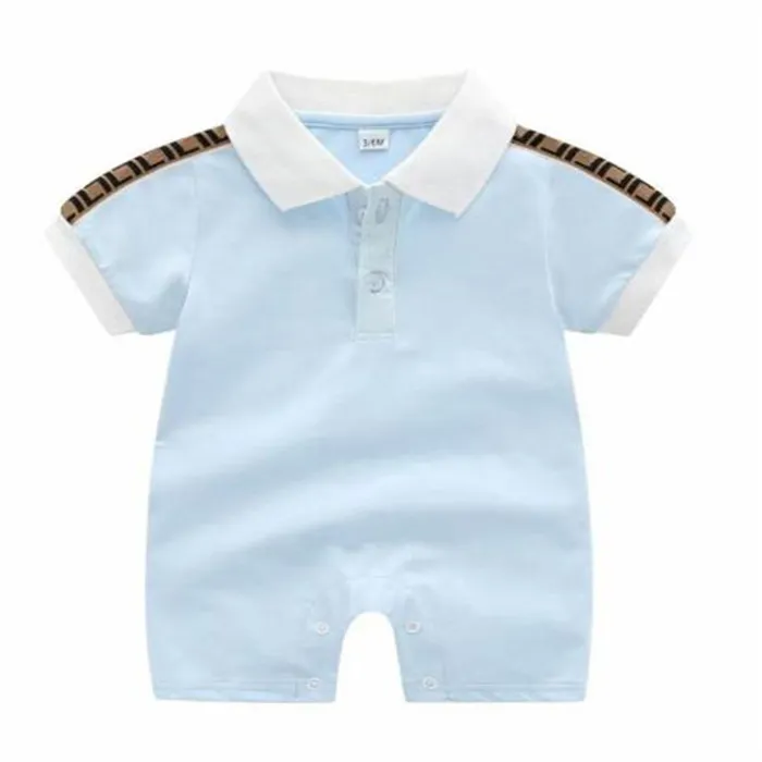 Set di abbigliamento per bambini firmati Pagliaccetti per neonato Ragazze Ragazzo Manica corta in cotone Vestiti Marca Lettera Stampa Tutina per bambini Pigiama per bambini