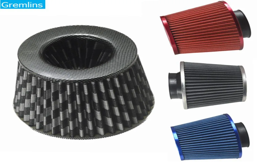 Luftfilter Cartrucksuv Universal 3 Inch75mm Högflödesluftintag Kon Filter Luftintag Filter Kol Blue Red Gray4919720