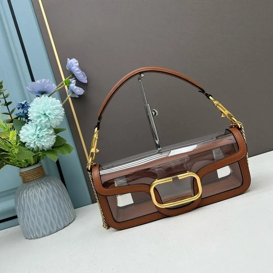 DHgate Clear Patchwork Leather Tote Crossbody Summer Transparent Luxury Handbags Bags Luggage Accessories