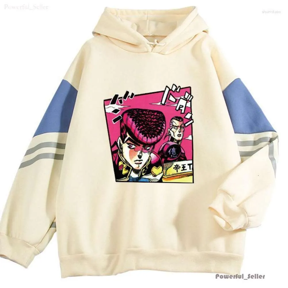 Sweats à capuche pour femmes Harajuku automne/hiver Jojos Bizzare Adventure Anime imprimé sweat à capuche polaire décontracté esthétique pull hommes/femmes pull ample Ess 3729