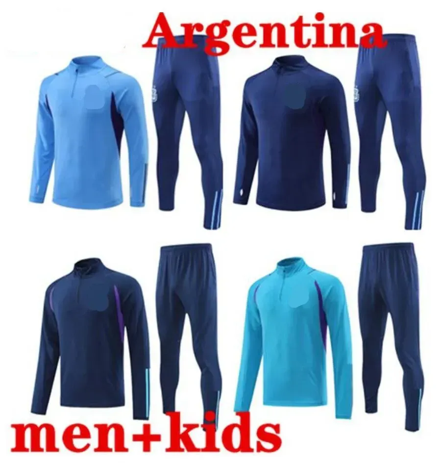 22 Argentina CHÁNDAL camiseta de fútbol traje de entrenamiento camiseta de fútbol MARADONA DI MARIA 22 23 Hombres Niños kit CHÁNDAL conjuntos uniformes