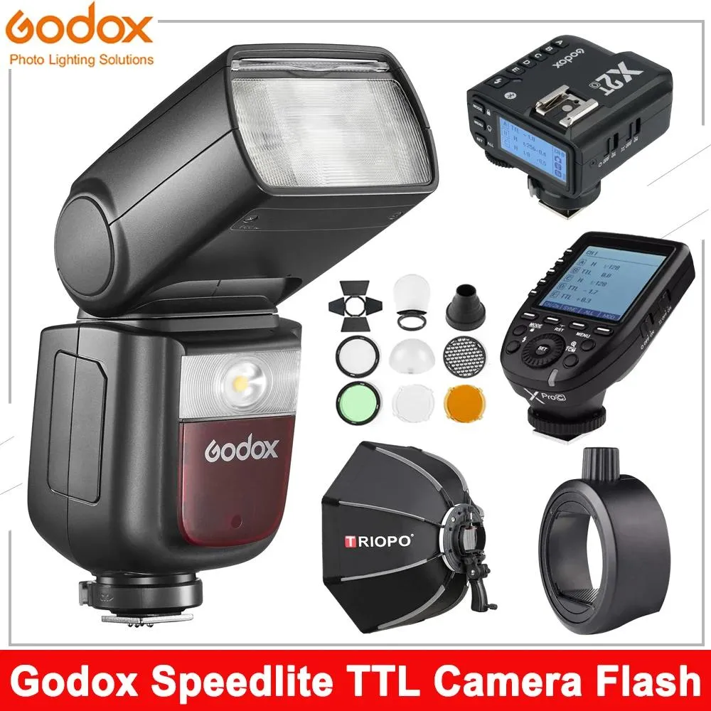 Tillbehör Godox V860iii V860 III SpeedLite Flash på kamera Ettl HSS -blixtljus för Canon Sony Nikon Fuji Olympus Panasonic Pentax -kamera