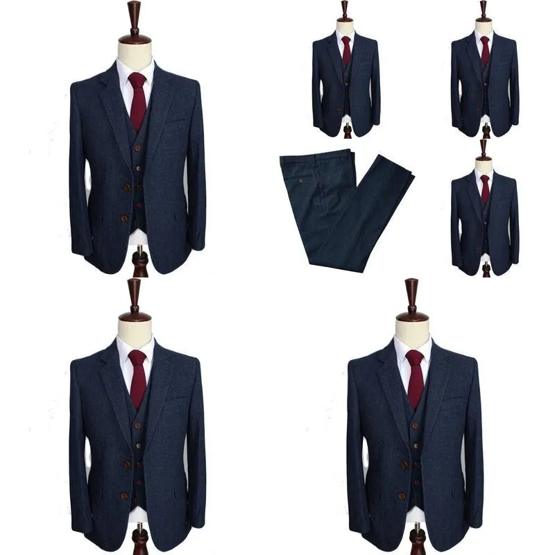 Mens Suits Blazers Passar Three-Piece Best Man Dress Slim C4 Drop Delivery Otvym