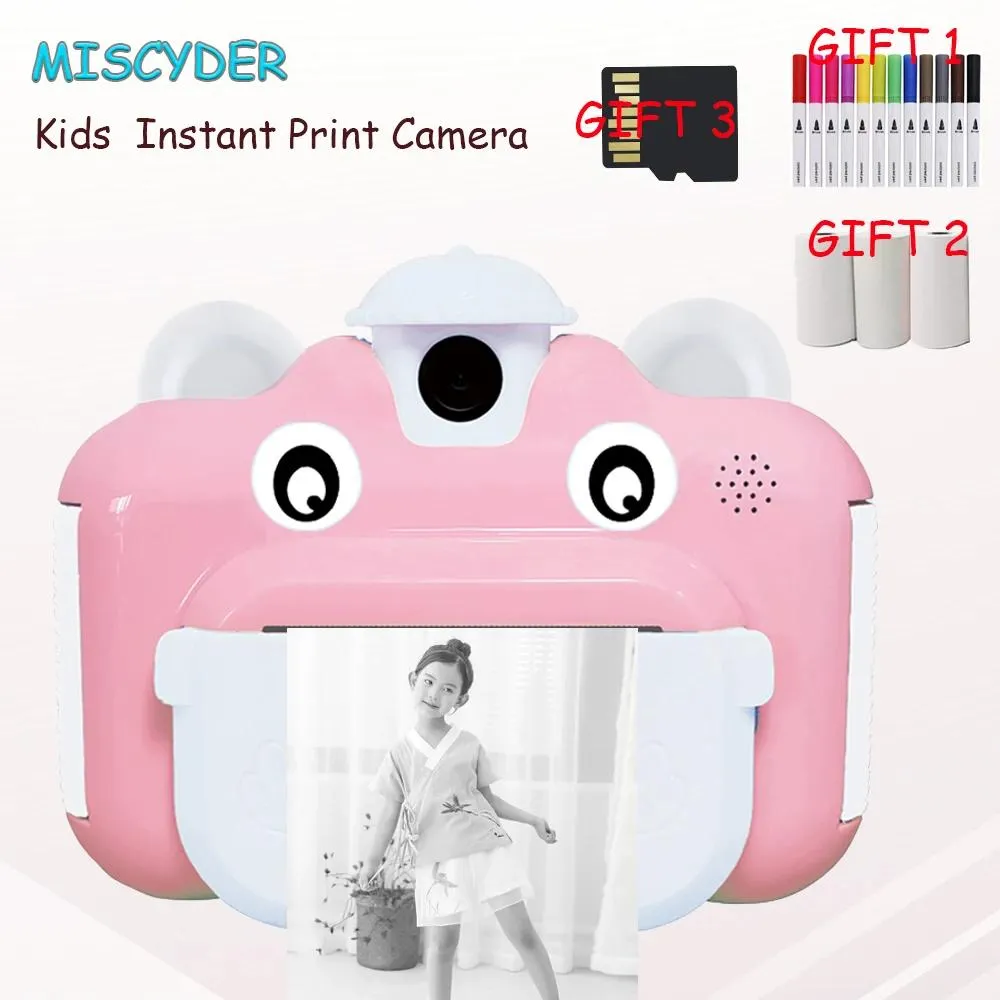 Akcesoria Kid Insterd Print Camera dla dzieci zabawki termiczna kamera 1080p HD cyfrowe zdjęcie kamery urodzinowe urodzinowy prezent świąteczny