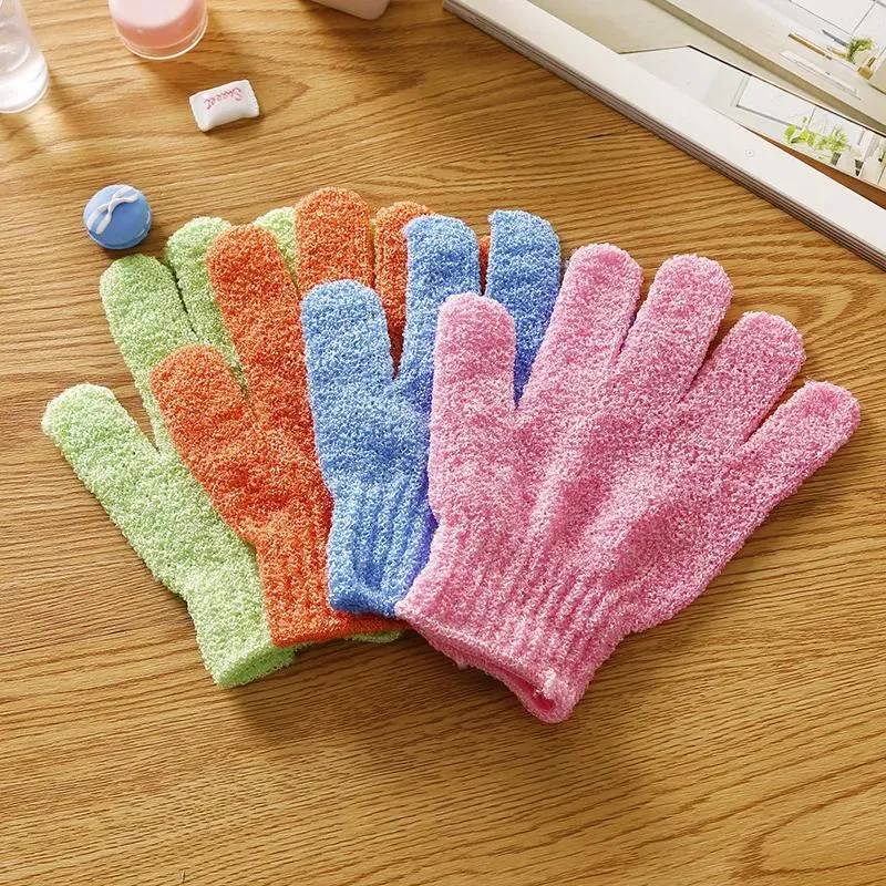 Exfoliating Bath Glove Body Scrubber Gloves Nylon Shower Gloves Body Spa Massage Dead Skin Cell Remover