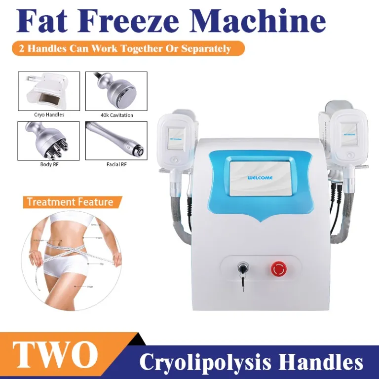 Slimmmaskin Hight Quality 2 Hanterar celluliter Ta bort Cool Technology Fat Freezing Machines Fat Reduction For Clinic Use