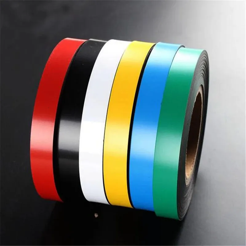 Magnetic Strip 1000mm*20mm*1mm Flexible Magnetic Label Fridge Magnets Labels Holder Home Application 6 color Available 240113