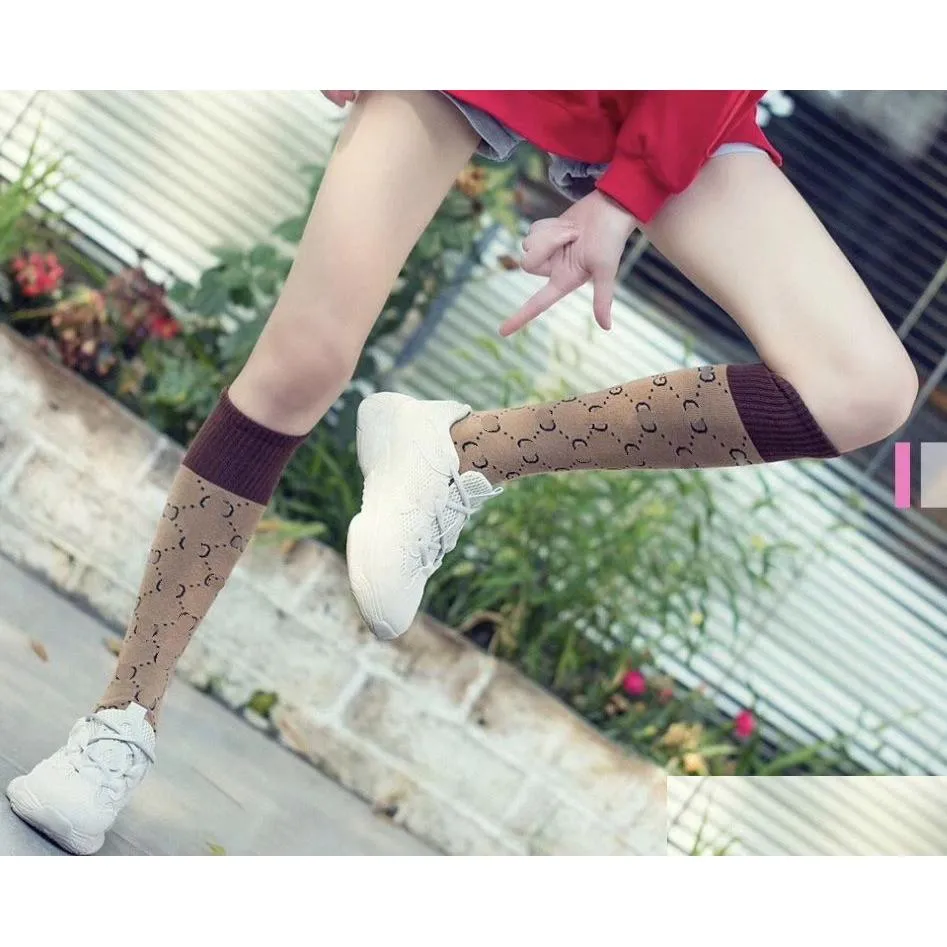 Calçado peças acessórios de alta qualidade mulheres movimento correndo pernas joelho meias respirável algodão longo tubo entrega sapatos accessor dhcyy