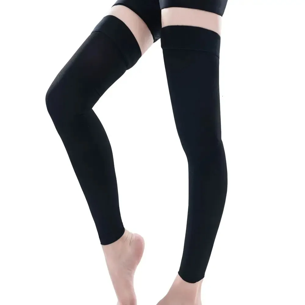 Hh Uomo Donna Calze a compressione Calzini di supporto per vene varicose senza piede Edema anti-fatica 20-30mmHg Taglie forti S-4XL 240113