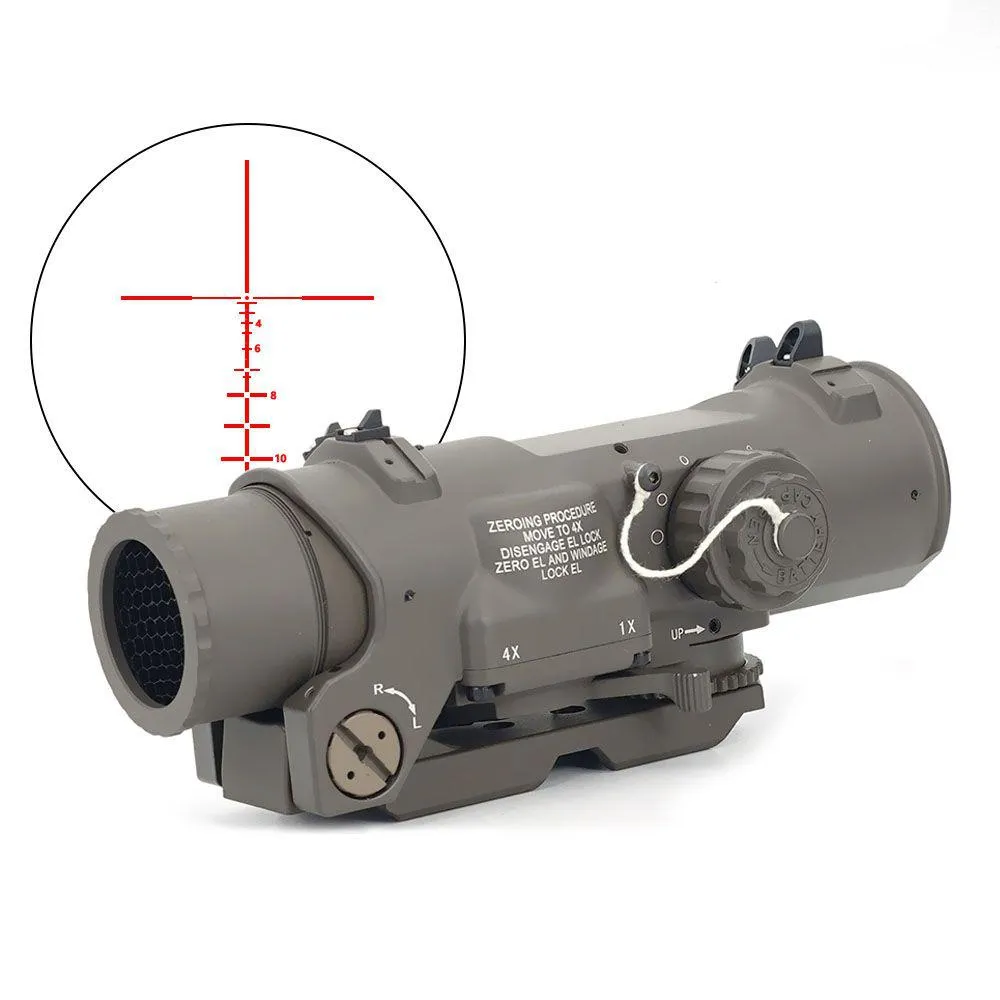 Tactical Dr 1-4X Escopo Gen3 Mil Spec Versão Réplica Perfeita Com Marcação Original Fl Para Airsoft Caça Firemars Riflescope Drop D