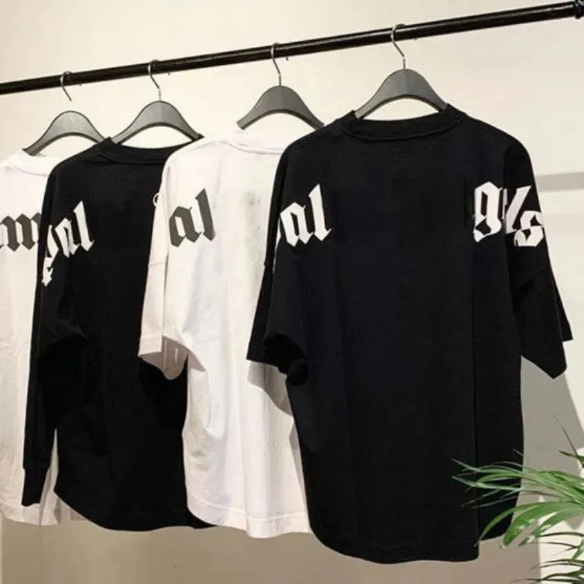 Men's T shirts Designer Palm Angles t Shirt Luxury Brand Clothing Shirts Letter Pure Cotton Short Sleeve Spring Summer Tide Mens Womens Tees Black/white S xl