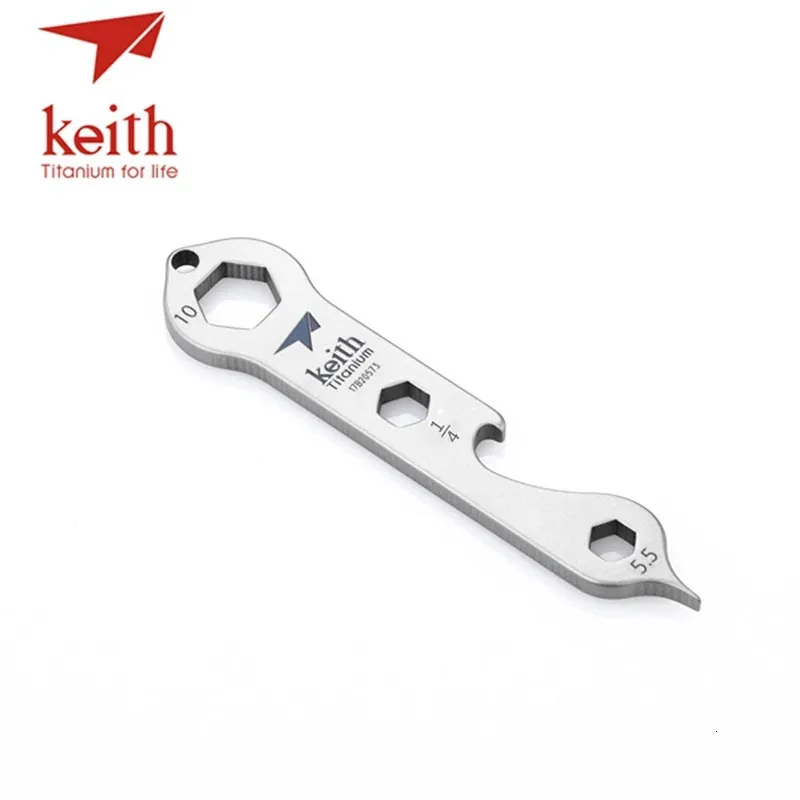 Keith Pure Multifunctional EDC Tool Hex Wrench Bottle Opener Spann Portable Outdoor Camping Vandring Flat skruvmejsel 240112