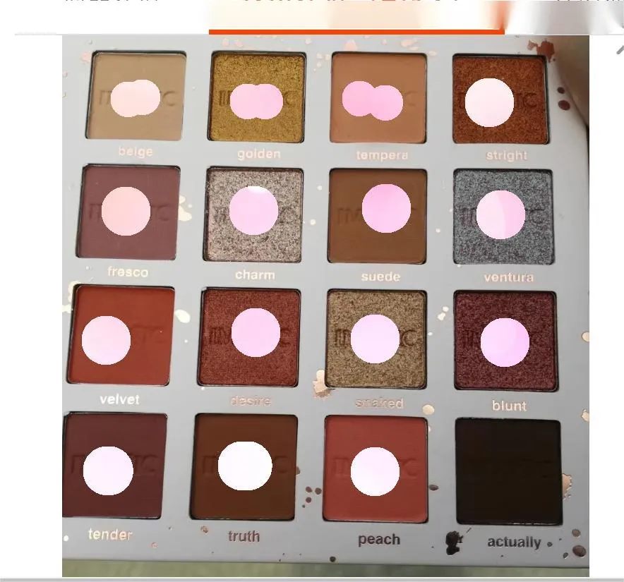 Sombra de olho 16 cores paleta de sombras de chocolate palete glitter shimmer fosco iluminar fácil de usar maquiagem gota entrega h