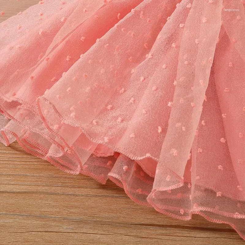 Robes de fille enfant en bas âge bébé maille robe princesse tenue en Tulle vêtements pour bébés