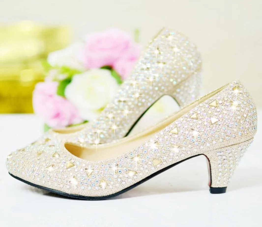Wedding shoes medium heel sale