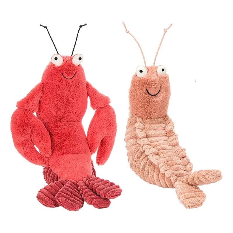 22/30 cm jouets de crevettes en peluche poupées de crevettes Sheldon mignonnes en peluche animaux doux apaiser jouets de poupée pour bébé enfants cadeau d'anniversaire 240113