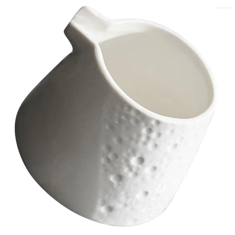 Ensembles de vaisselle Pichet à lait en céramique Pichet de stockage de sirop de café Distributeur de latte Crémier