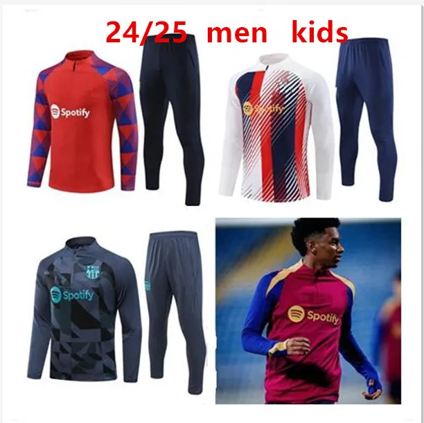 24 25 Barcellona Tracksuit Barca Football Men and Kids Set Boys adulti Lewandowski Pedri Allenamento 23 24 BARCELONA ALLEGNI ALLETTRO CAMII SUDITTI