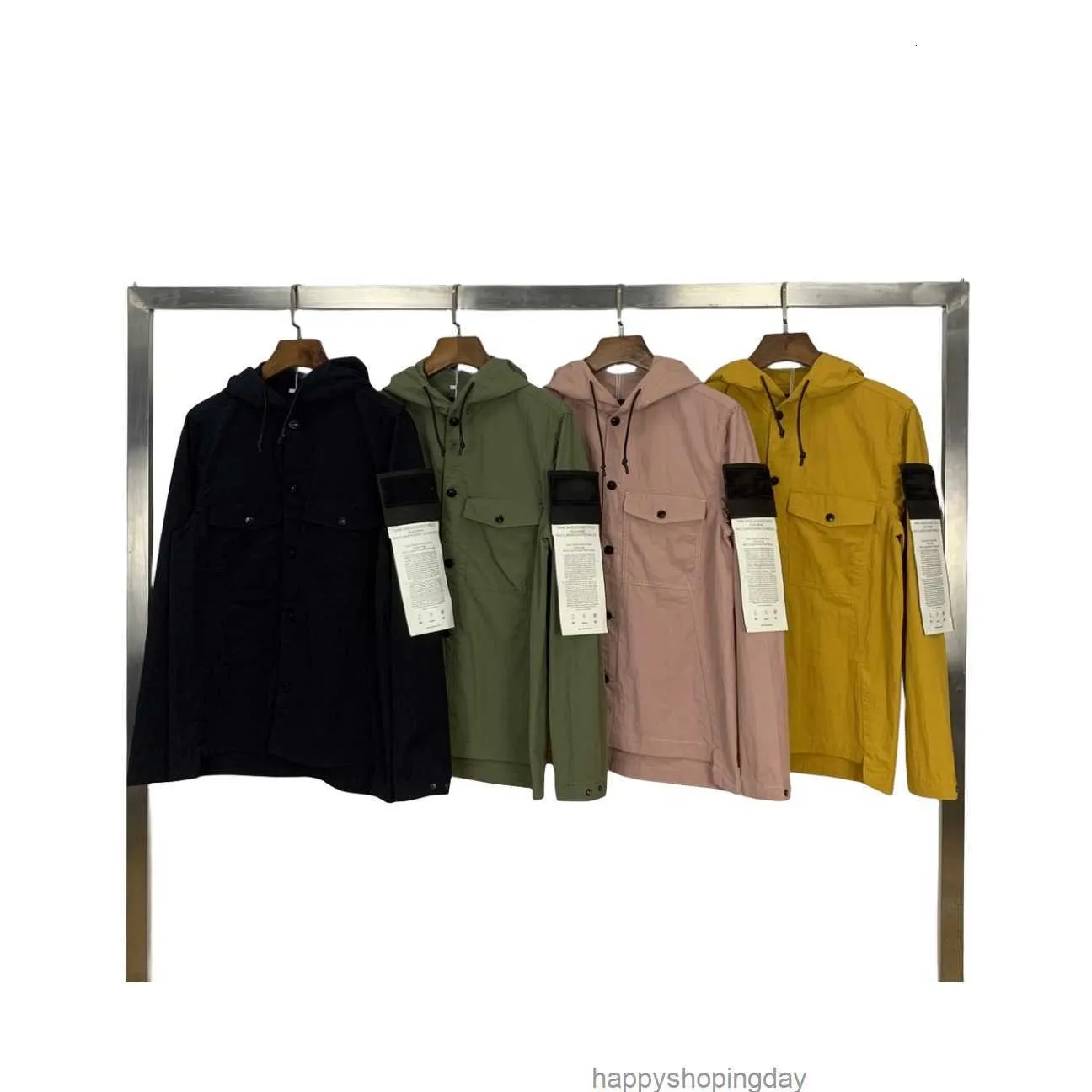 2023 New Free Shipping Designer Cargo Jacket Mens Coat Veste Islamd Clothes Stones Shirt Giacca Uomo Nylon Cotton 01DUZQ