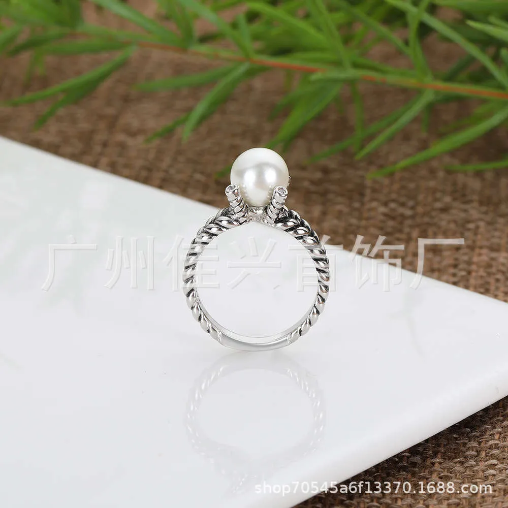Desginer David yuman Jewelry Pearl Ring Popular Button Thread Fashion Four Claw New Style