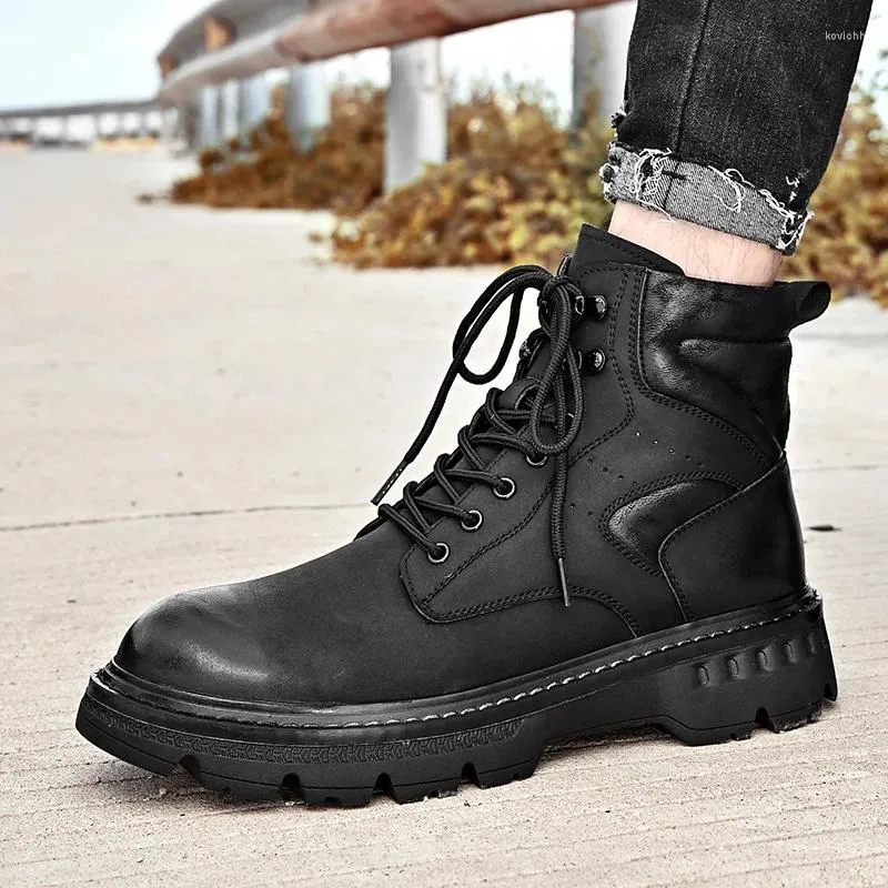 Hiking Boot Ankle Boots Masculino Men's Ankle Boots: Casual Lace