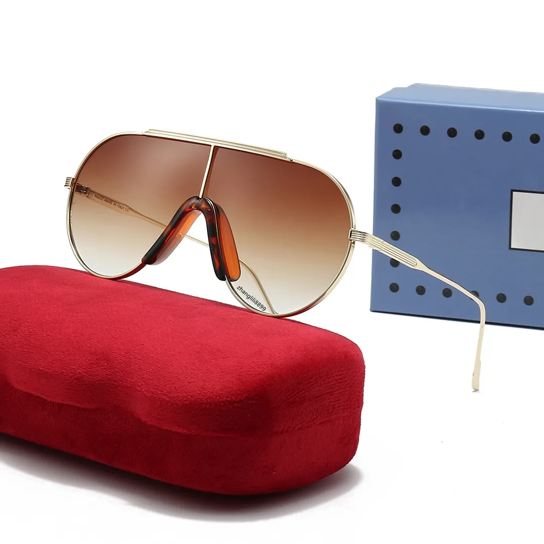 Mode överdimensionerade polariserade solglasögon maskformade solglasögon lyx varumärke metall dekorerad tinkle rammens och kvinnors sportglasögon UV400 -skydd med låda