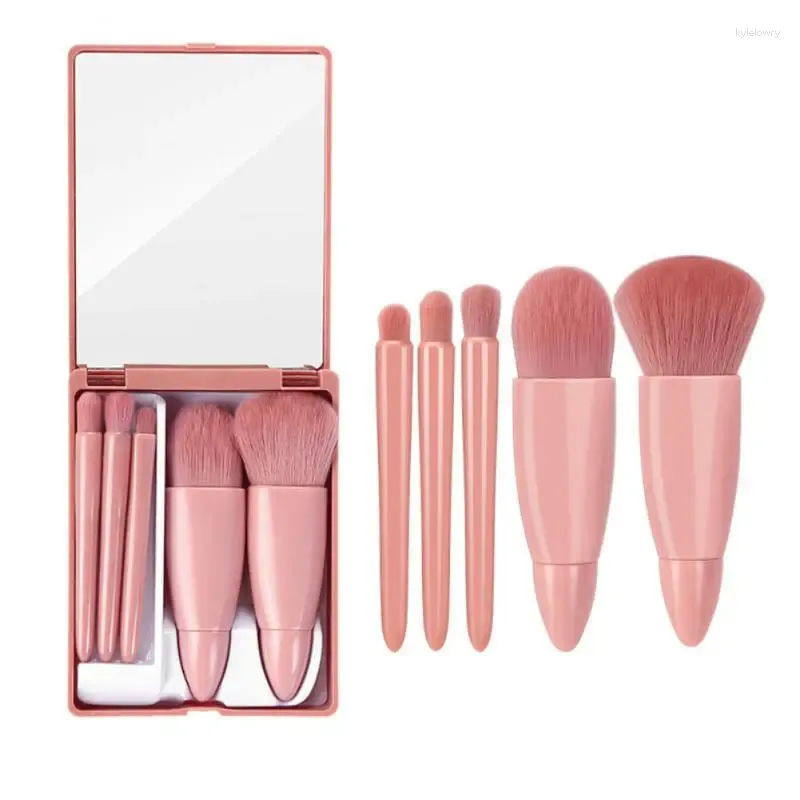 Make-upborstels Zachte pluizige spiegelset voor cosmetica Foundation Blush Poeder Oogschaduw Blending Brush Beauty Tool