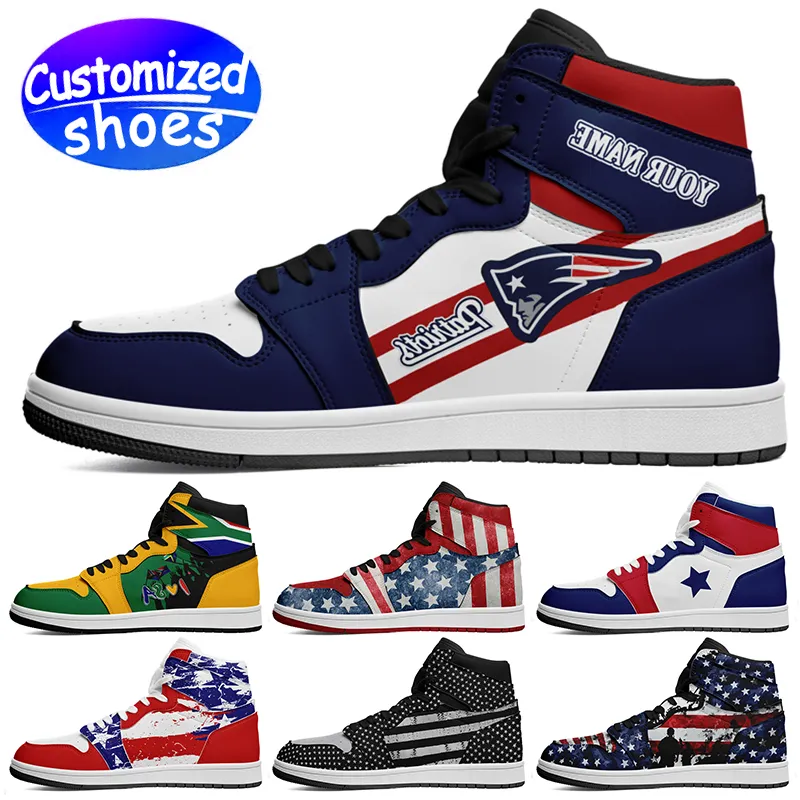 Aangepaste schoenen Kinderbasketbalschoenen kinderen sterliefhebbers Retro casual schoenen heren damesschoenen outdoor sneaker de Old Glory wit groot formaat eur 35-49