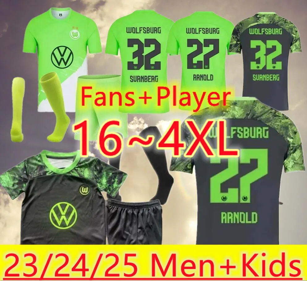 23 24 VFL Wolfsburg Soccer Jerseys Lacroix van de ven 2023 2024 Arnold Svanberg Football Shirt Marmoush Wind Waldschmidt Wimmer Nmecha Gerhardt Philipp Uniforms
