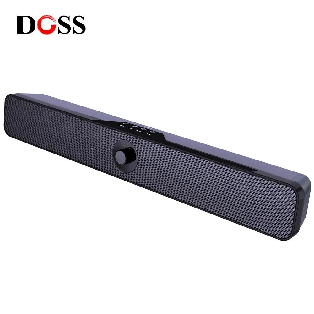 Högtalare Doss Sound Bar PC dator Kraftfull Bluetooth -högtalare Trådlös Subwoofer Stereo Sound Box med Microphone Hands Free Soundbar