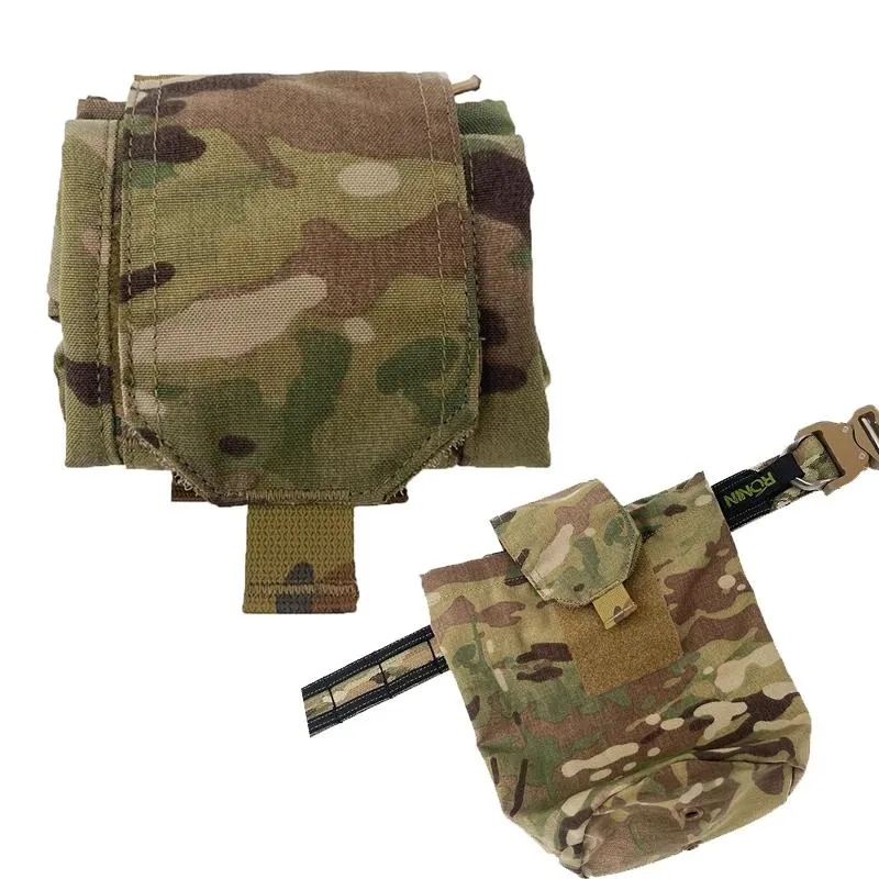 Väskor Taktisk Drop Dump Pouch Military Airsoft Molle Magazine Pouch Multicam Paintball EDC Foldbar Recycling Storage Bag Gear