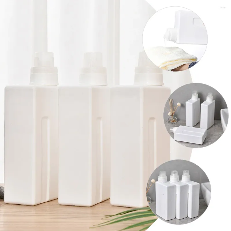 Garrafas de armazenamento 2 Pcs Shampoo Lavanderia Detergente Frasco Sub Loção Reutilizável Vazio Branco Líquido Viagem