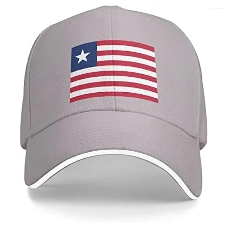 Ball Caps Flag of Liberia unisex baseball czapka pasuje do mężczyzn Kobiety Regulowany Tato Kapelusz Bill