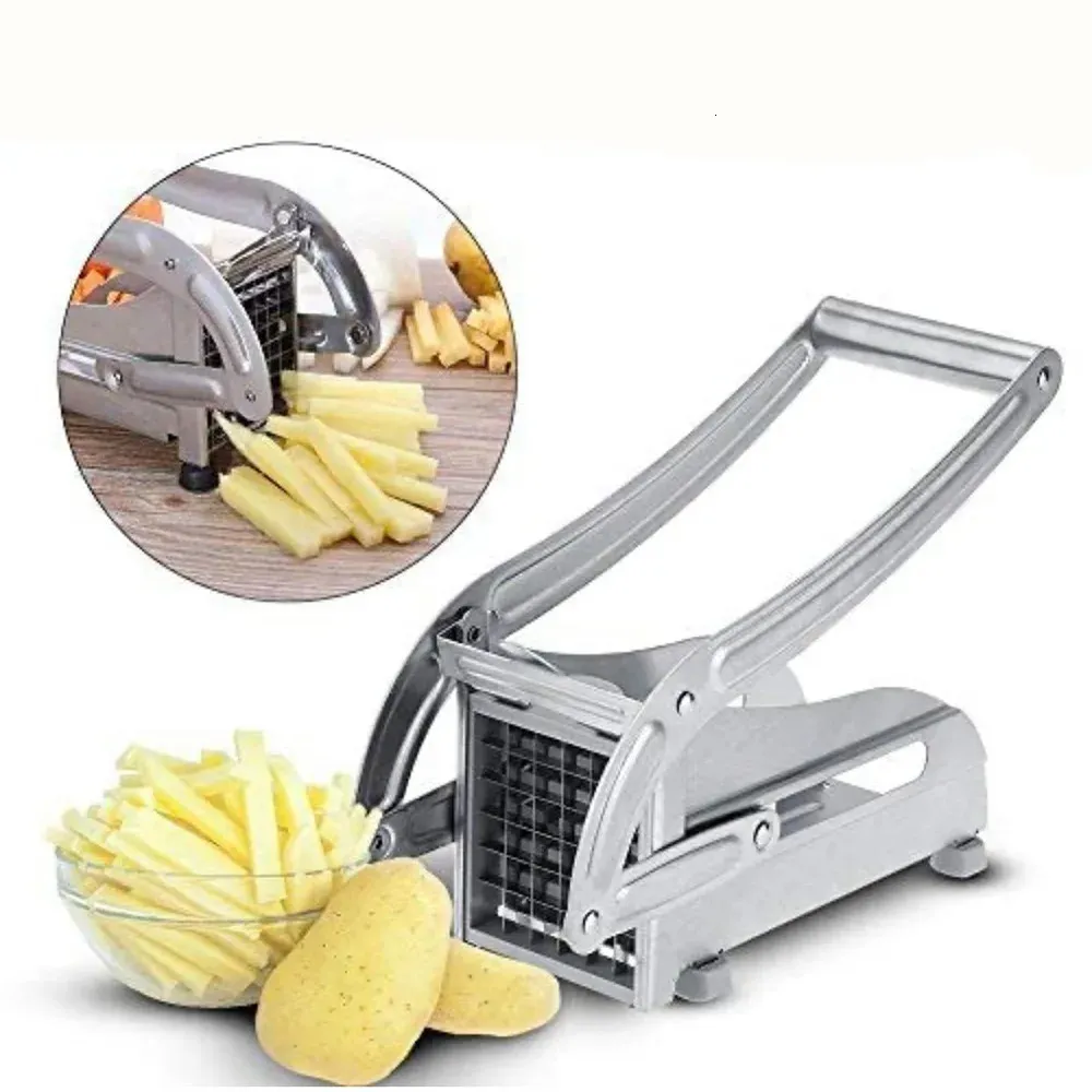 Manual Potato Slicer Stainless Steel Multifunctional French Fries Cutter With 2 Blades Vegetable Shred Dicing Machine 240113