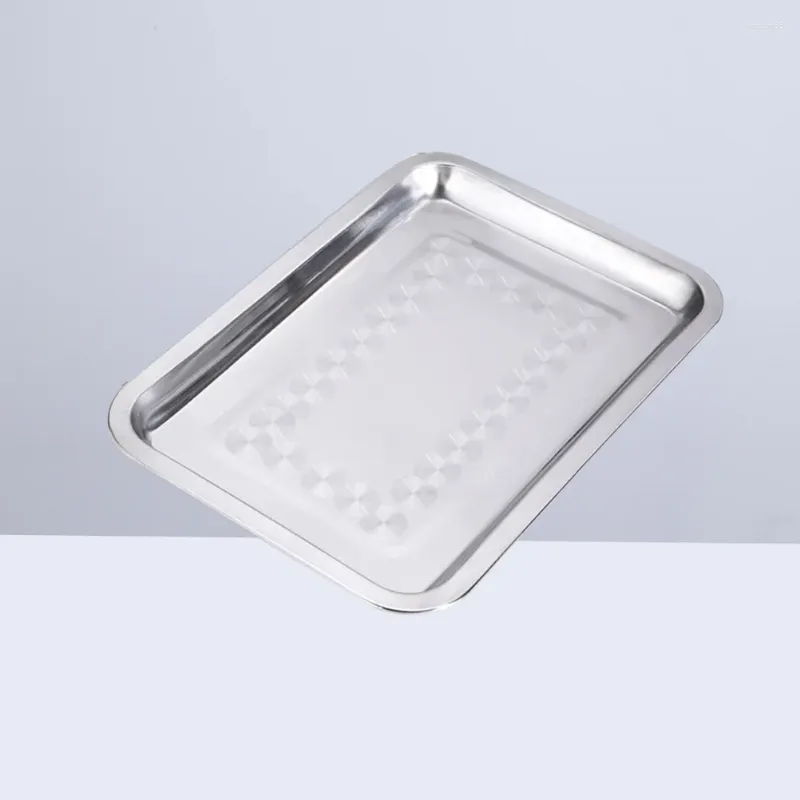 Dinnerware Sets Non Bakeware Baking Pan Plate Stainless Steel Pans Serving Dish Tray Sheet
