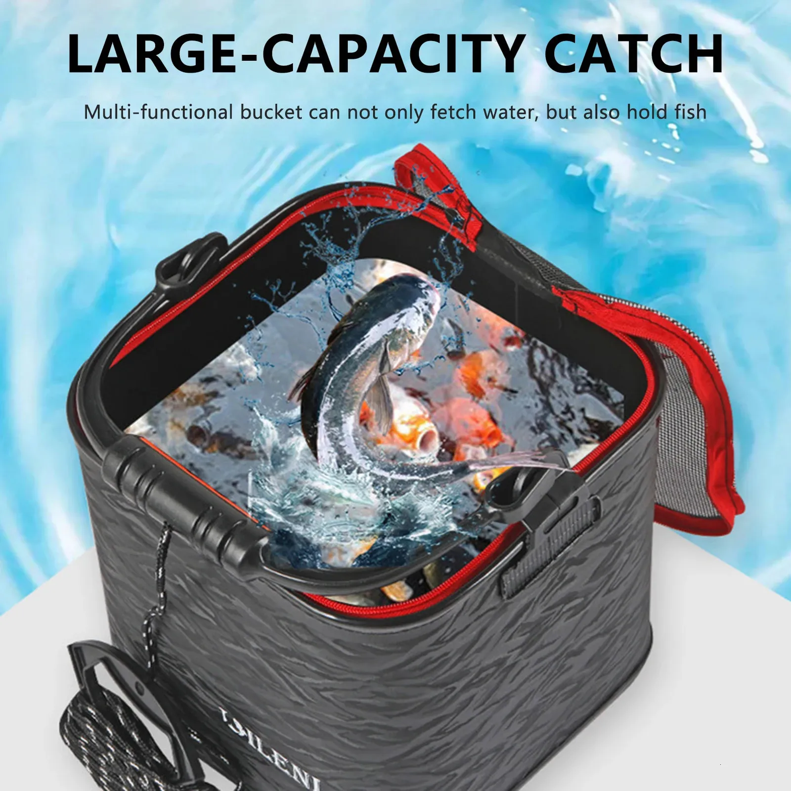 Eva Fishing Bucket Folding Portable Collapsible Multifunctional Fish Live  Bait Container For Accessories Tackle 240113 From Keng06, $11.15