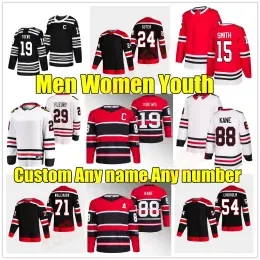 Chicagkhawks''2022-23 Reverse Retro Ice Hockey 88 Patrick Kane Jerseys 19 Jonathan Toews Jersey 4 Seth Jones 50 Corey Crawford Sharp Team Color